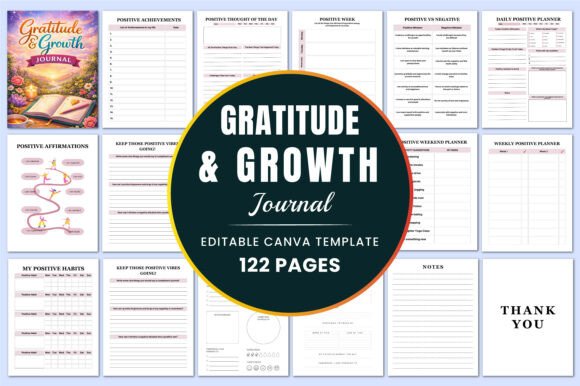 Download Gratitude &amp; Growth Journal KDP Interiors - Premium Bundle