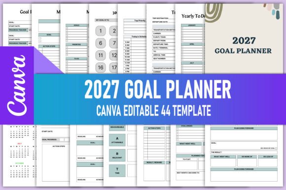 Download Editable 2027 Goal Planner KDP Interiors - Premium Resources